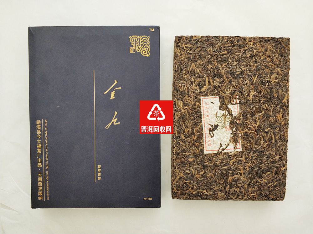 今大福普洱茶2012年金九茶芽青磚 今大福普洱茶2012年金九茶芽青磚
